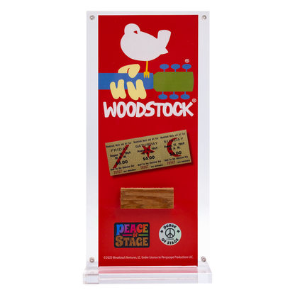 Woodstock Logo Peace of Stage - Acrylic Frame- Peace Of Stage LLC- {{Product type}}