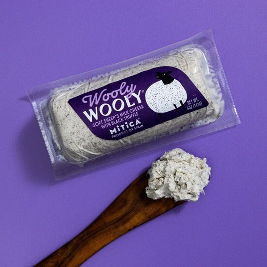 Wooly Wooly® Black Truffle Fresh Sheep’s Milk Cheese - -
