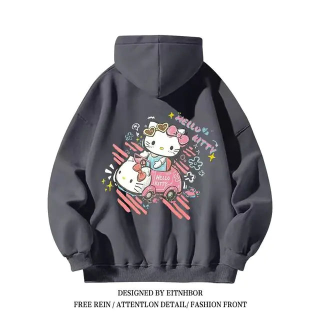 Hello Kitty Sanrio Hoodies for Boys and Girls, Y2K Style