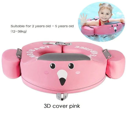 Non Inflatable Baby Float 3D Underarm Pink