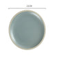 Morandi Ceramic Round Dinner Plates - Grey 8inches - plates