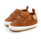 Multicolor Retro Leather Shoes Baby Brown white 0-6 Months