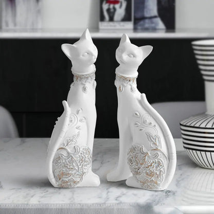 Figurine Decorative Resin Cat Statue Kia Day Design