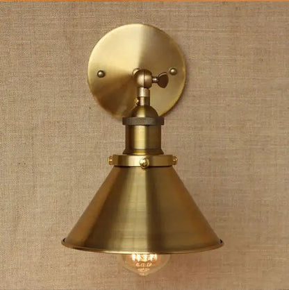 Industrial Style Vintage Brass Wall Lamp Kia Day Design