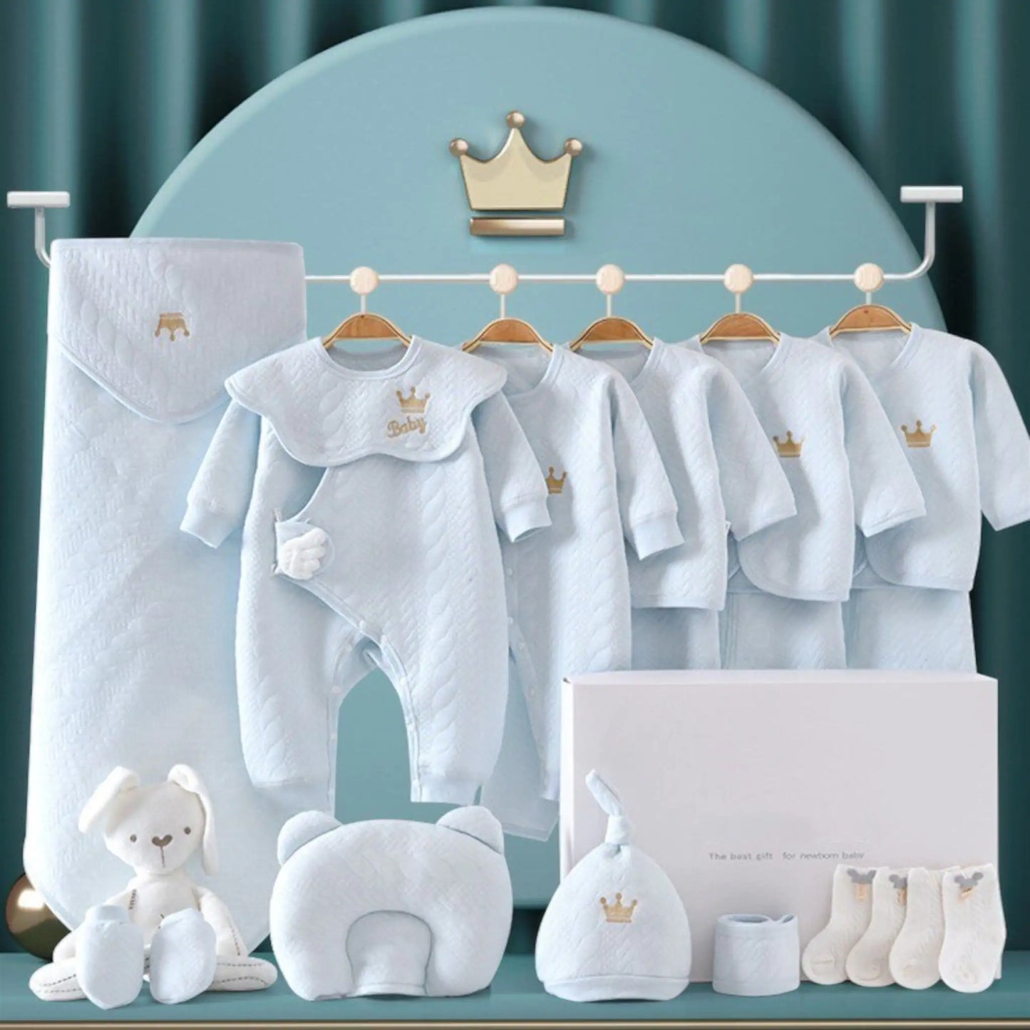 Newborn Baby Luxe Set Blue 0-3M