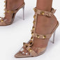 Women's High Heels Rivet - Khaki - heels