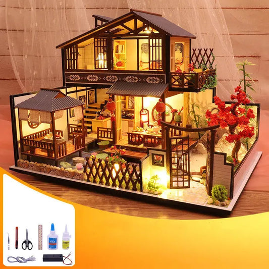 Handmade Wooden Music Box Music Box Sky City - Kia Day Design