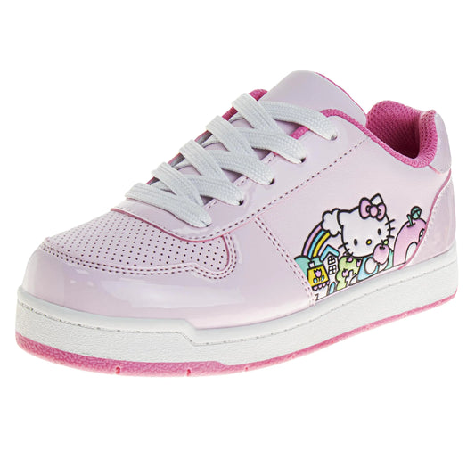 Sanrio Hello Kitty Sneakers for Girls - Kids Lightweight Athletic Breathable Casual Shoes - Pink (Size 4 Big Kid)