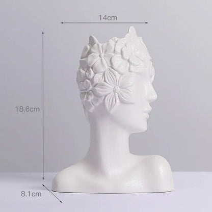 Nordic Simple Matte White Ceramic Body Vase - Kia Day Design