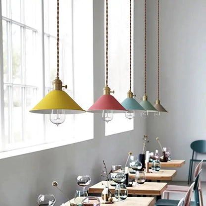 Colorful Cone Pendant Lights