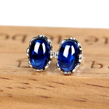 Vintage Punk Ruby Claw Earrings for Women