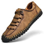 Men's Casual Low-Top Lace-Up Leather Shoes - Kia Day Design