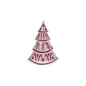 Pink & Red Nutcracker and Tree Ceramic Tidbit Plate - Tree Plate - plates