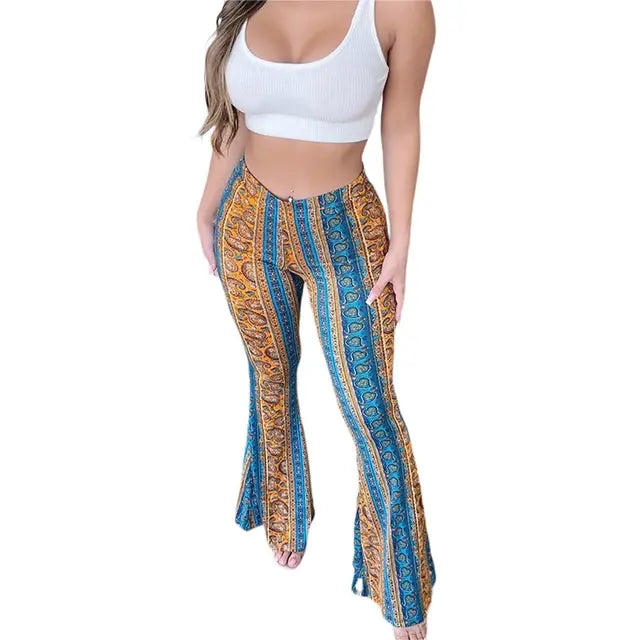 Ethnic Tribal Print Palazzo Pants