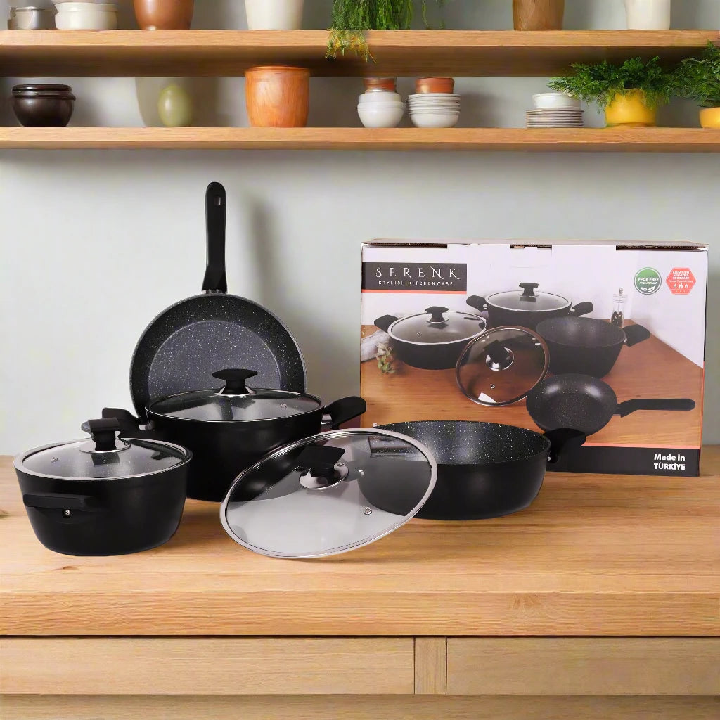 Serenk Excellence 7 Pieces Granite Pots and Pan Set Kia Day Design