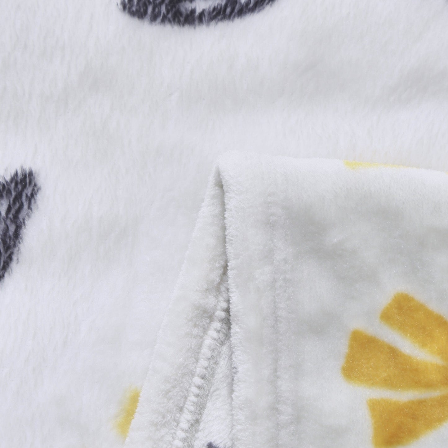 DaDa Bedding Soft Lightweight Fleece Throw Blanket, Yellow Fleur Floral Golden Orange Silver/Grey Background (XY1011) - - Throw Blankets