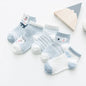 Cotton Mesh Baby Socks white light blue XS(0-9M)