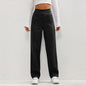 High- Waisted Casual Pants Black Medium