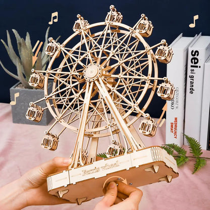 DIY Wooden Music Ferris Wheel Puzzle Toy Model - Kia Day Design