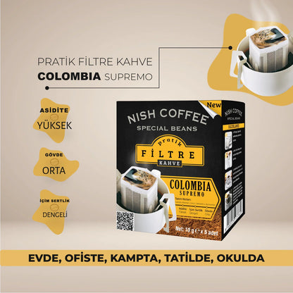 Nish Practical Filter Coffee Colombia 9Gr X 5 Kia Day Design