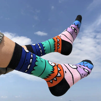 GT Monster Cartoon Street Style Mid-Calf Socks Kia Day Design