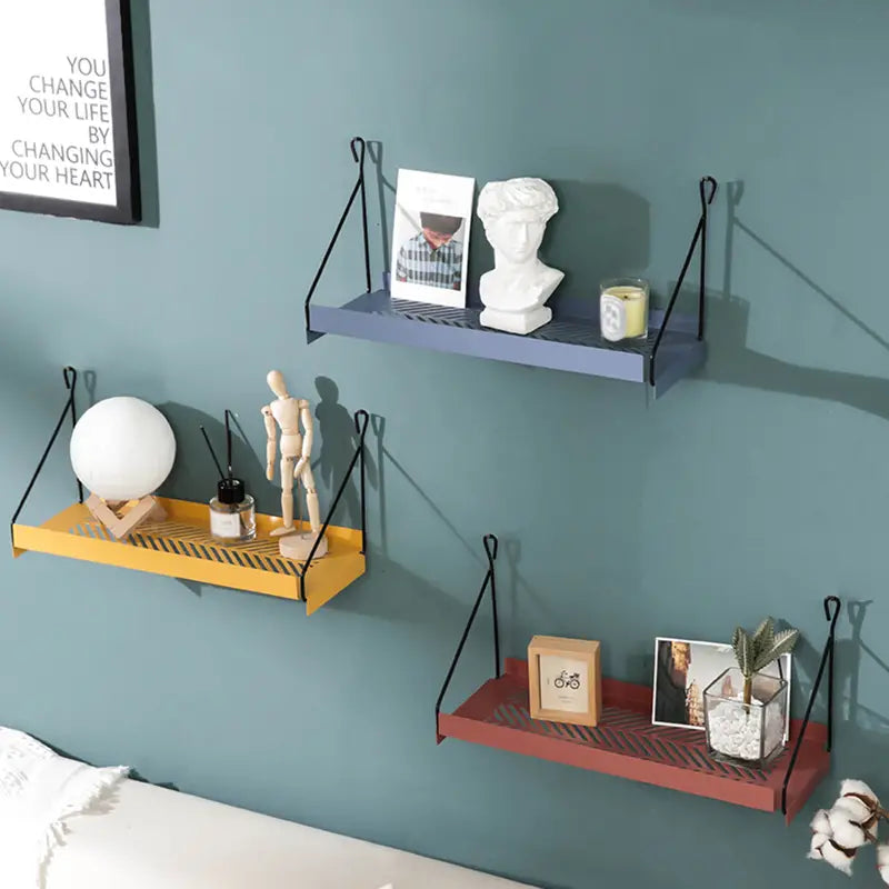 Metal Decorative Floating Wall Shelf - Kia Day Design