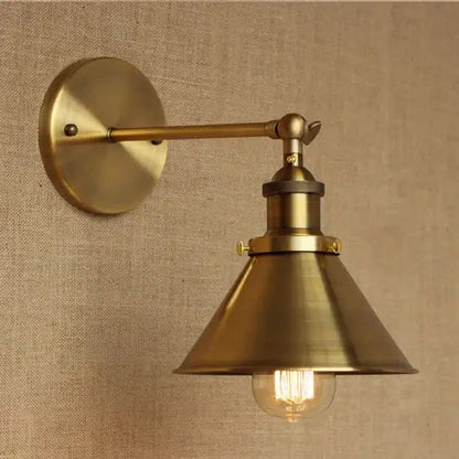 Industrial Style Vintage Brass Wall Lamp Kia Day Design