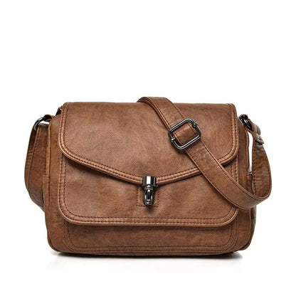 Womens Retro Crossbody Shoulder Bag - Clarice Brown one