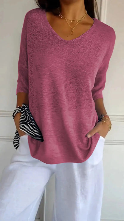 Ladies V-Neck Top - Kia Day Design