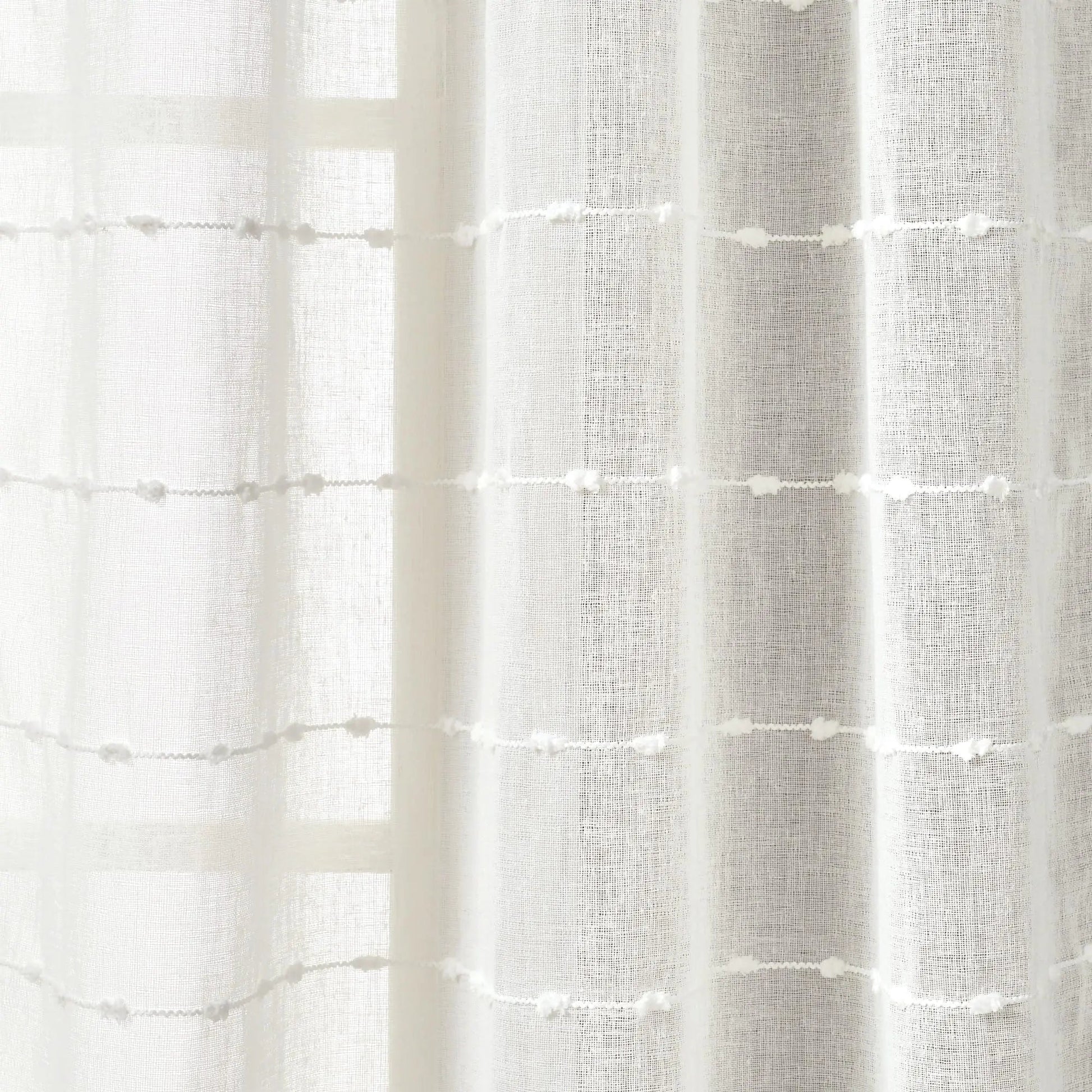 Sheer Textured Grommet Window Curtain Panel Pair - Kia Day Design