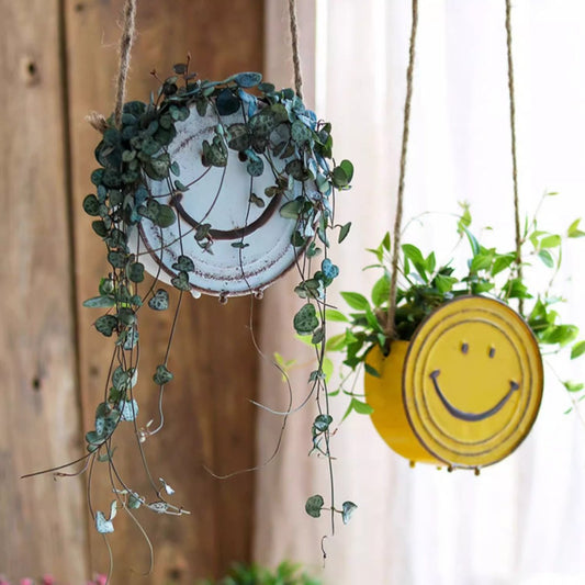 Happy Face Hanging Planter - - Planter