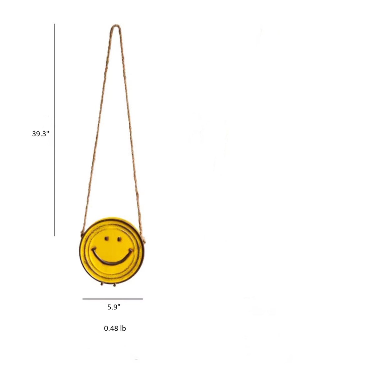 Happy Face Hanging Planter - -