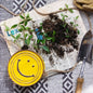 Happy Face Hanging Planter - Yellow -