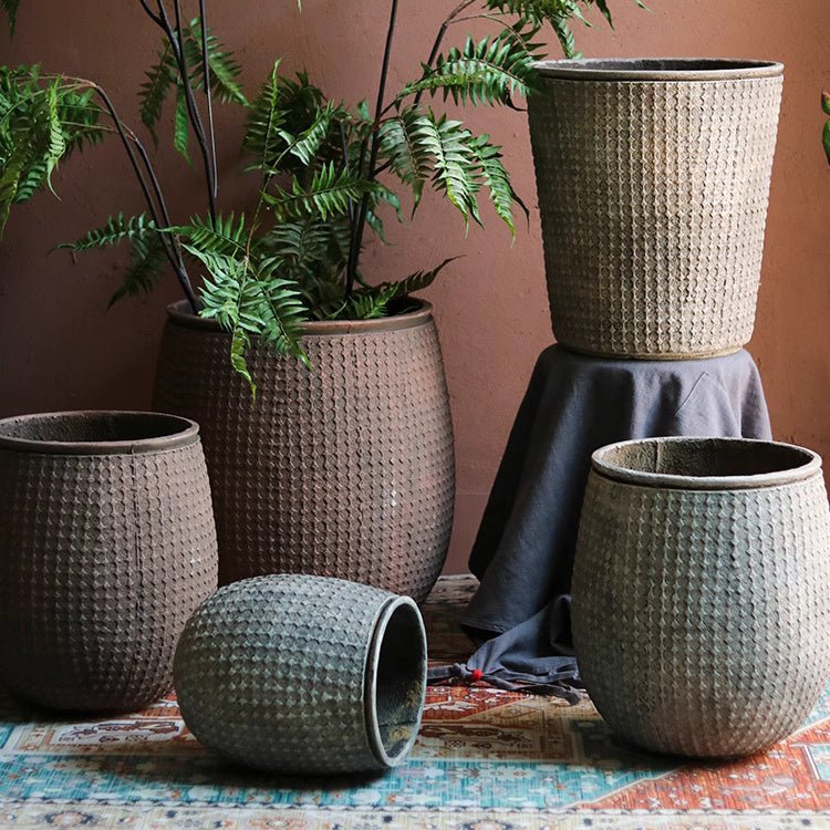StoneNest Textured Planter - -