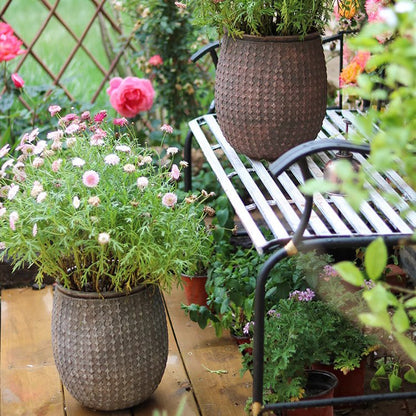 StoneNest Textured Planter - -