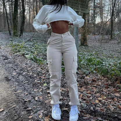 Women Vintage Cargo Pants Kia Day Design