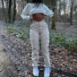 Women Vintage Cargo Pants Kia Day Design