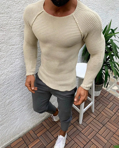 Men's Slim Fit Knit Sweater - Kia Day Design