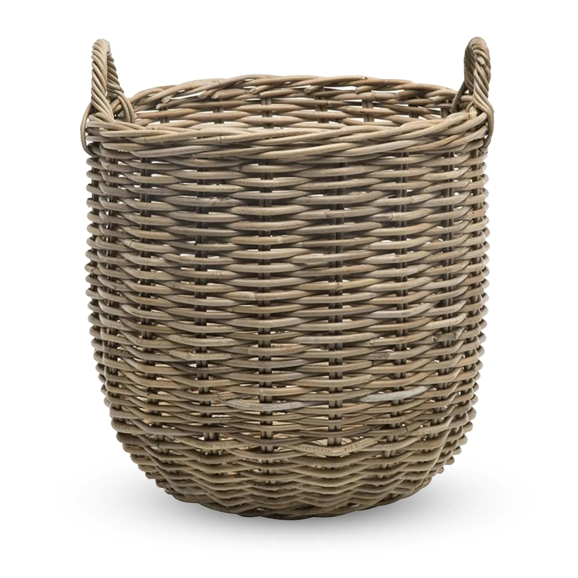 KOUBOO Rattan Kobo Round Storage Basket Handwoven Rattan Basket with Handles - - basket