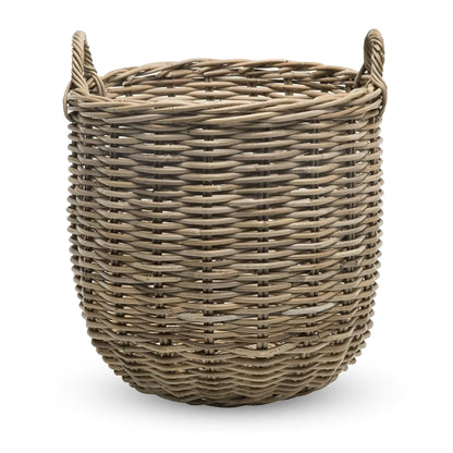 KOUBOO Rattan Kobo Round Storage Basket Handwoven Rattan Basket with Handles - - basket