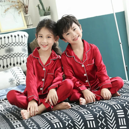 Spring Pajamas For Children Red 3T