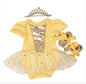 Ha Yi Three-Piece Dress Set - Yellow Large - baby dress