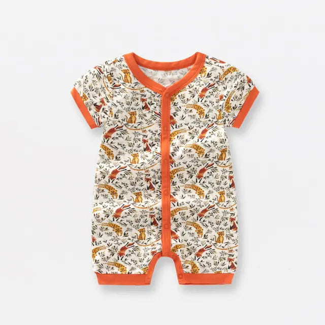 Bamboo Fiber Baby Zippered Romper - Kia Day Design
