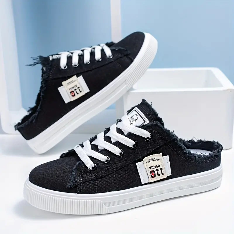 Flat Slip-On Canvas Sneakers - Kia Day Design