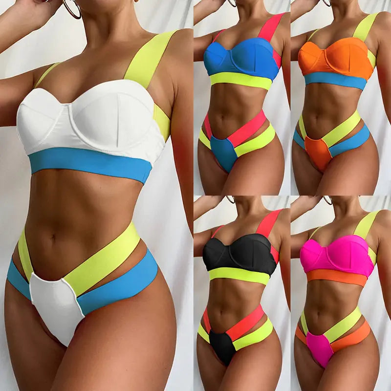 Patchwork Swimwear