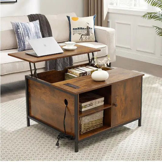Height-adjustable Coffee Table with Hidden Compartments - Kia Day Design