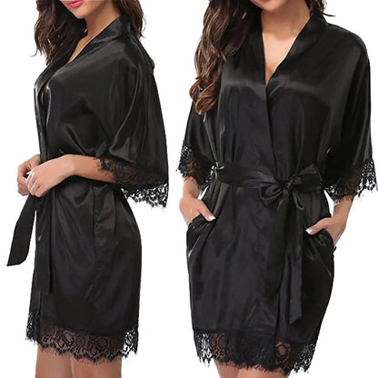 Ladies Satin Robe - Kia Day Design