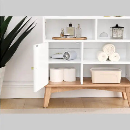 Floor Cabinet with Solid Wood Base - Kia Day Design