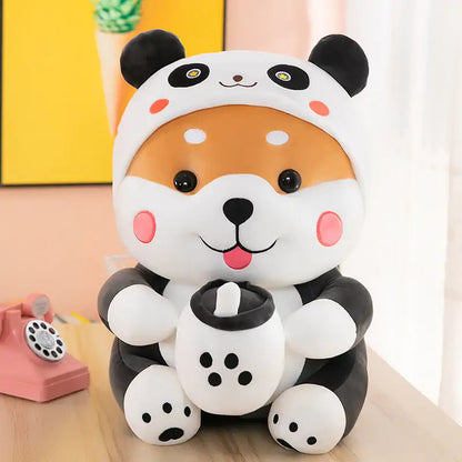 Boba Drinking Shiba Plush Toy Kia Day Design