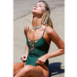 Bandage Monokini Swimsuit - Green - swimwear